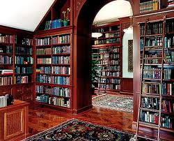 biblioteca din lemn masiv