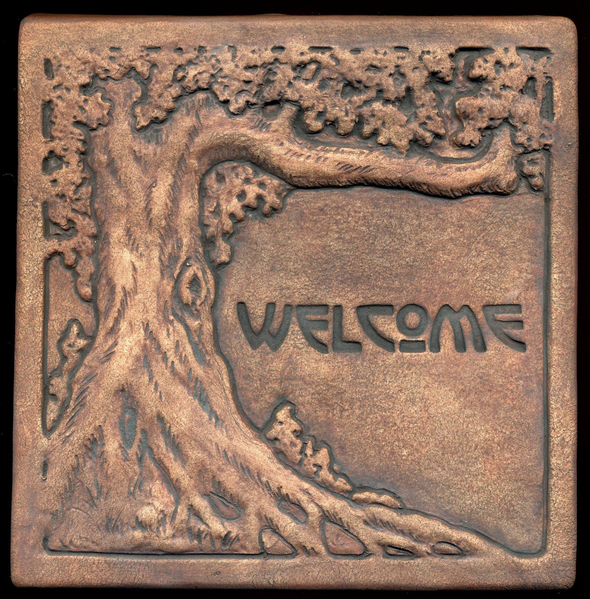 Placa decorativa din stejar - Welcome