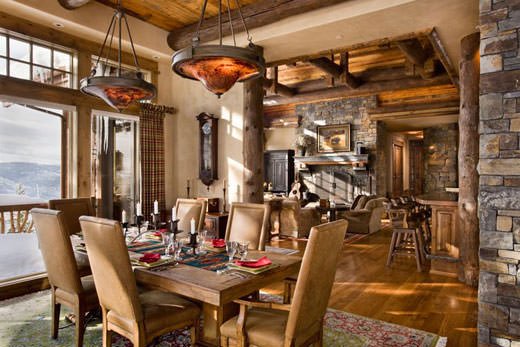 dining in stil rustic