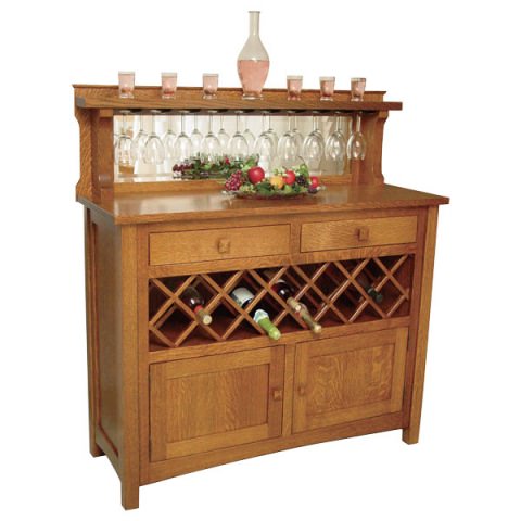 minibar cu rafturi de vin
