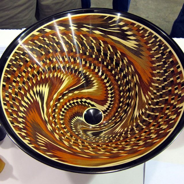 Segmented Wood bowl by Hal Metlitzky