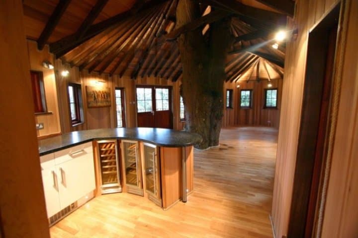 casa cu copaci în interiorul constructiei