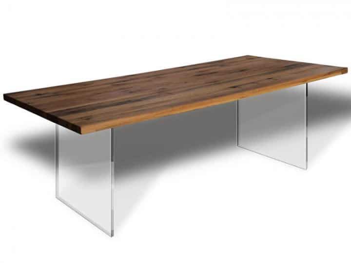 masa Oak Glass