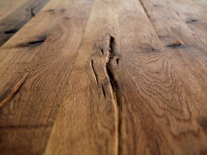 masa Oak Glass