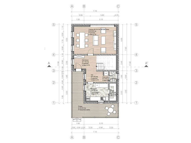 proiect gratuit de casa pe structura de lemn