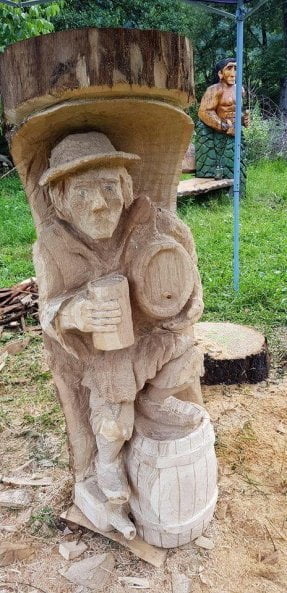 sculptura in lemn cu drujba Cerna 2018