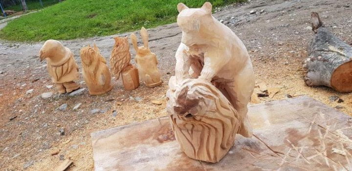 sculptura in lemn cu drujba Cerna 2018