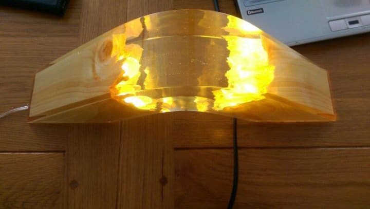 lampa cu rasina epoxidica cadou de Mos Nicolae