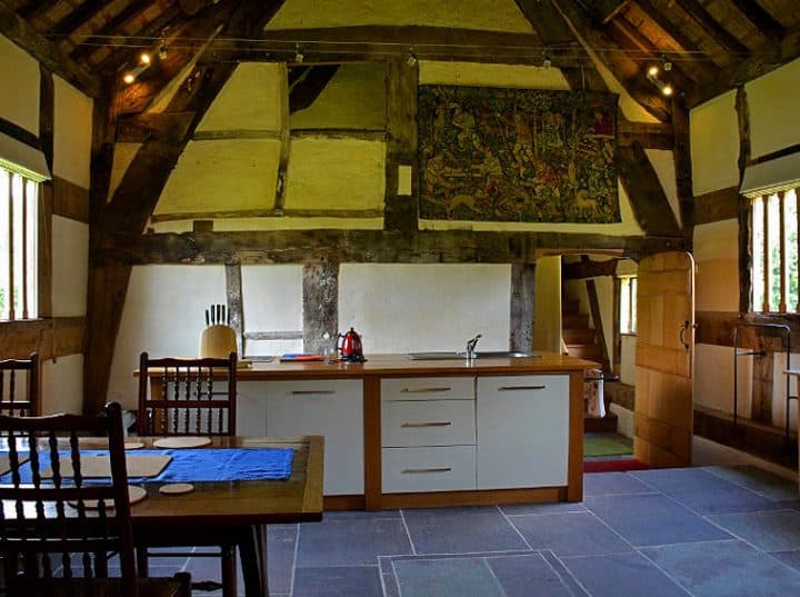 Hacton Cruck Medieval Home elemente curbate