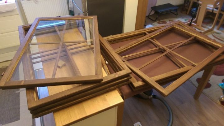 sticla în ferestrele finisate