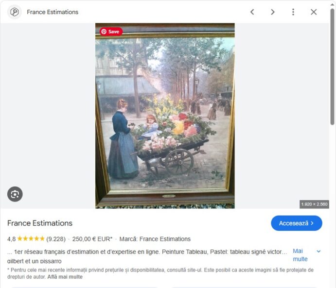 estimare La Charette aux Fleurs